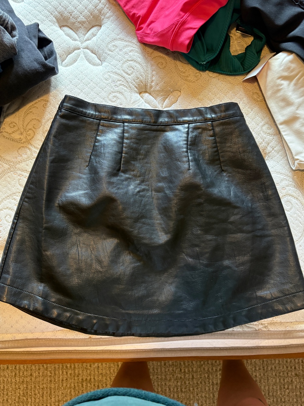 saltwater LUXE Black Faux Leather Mini Skirt